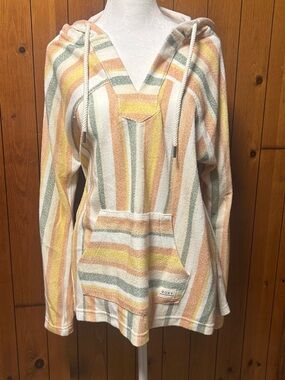 Roxy Striped Hooded Pullover Beach vibes